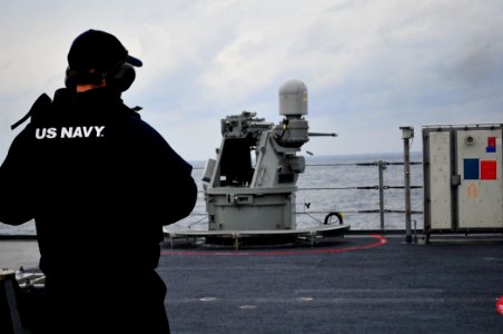 Live-fire exercise aboard USS Blue Ridge 150303-N-NM917-744