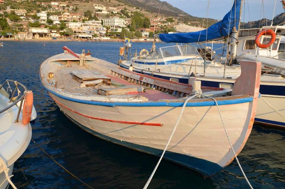 Scenery port boats