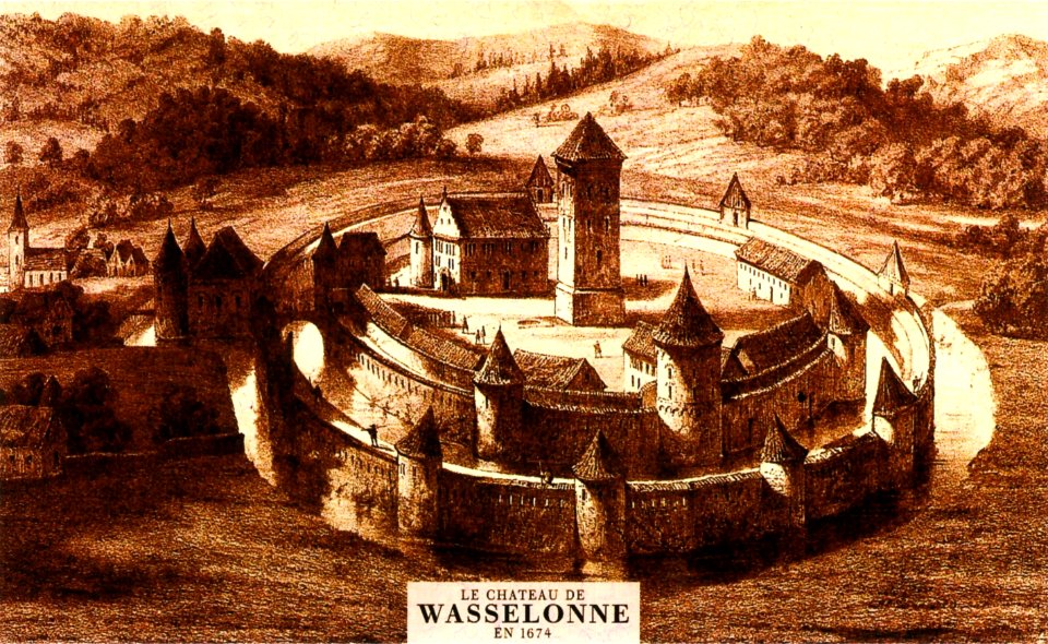Litho chateau Wasselonne 1674