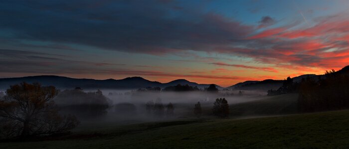Panorama nature fog