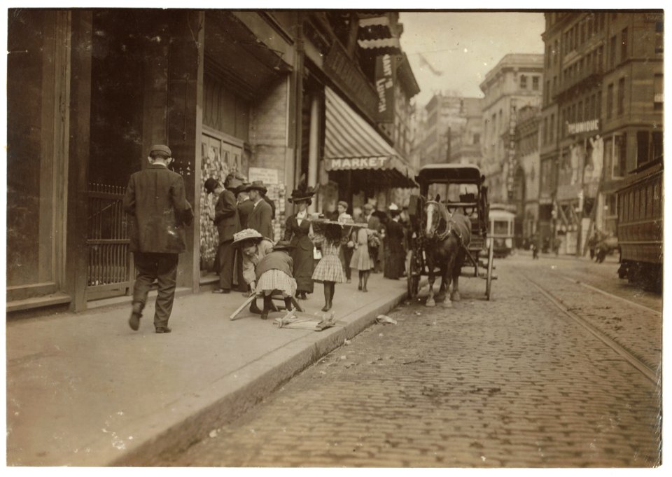 Little Girl Woodpickers Making Up a Load. LOC nclc.04558