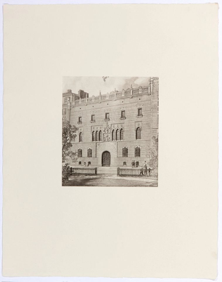 Ljustryck över slott och egendomar. Hallwylska palatset - Hallwylska museet - 105139