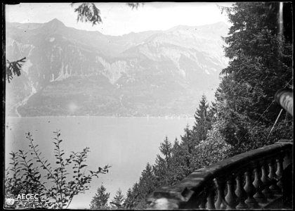 Llac de Brienz entre muntanyes i vegetació (AFCEC MORELLO A 7712)
