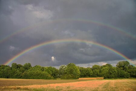 Rain rainbow nature photo