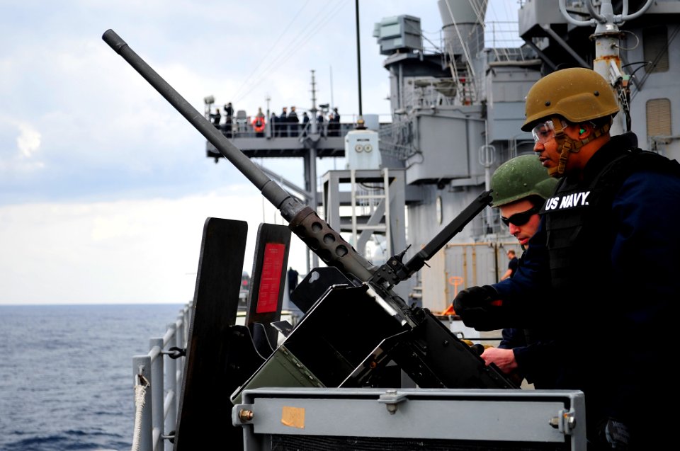 Live-fire exercise aboard USS Blue Ridge 150303-N-NM917-520