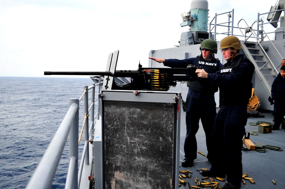 Live-fire exercise aboard USS Blue Ridge 150303-N-NM917-656