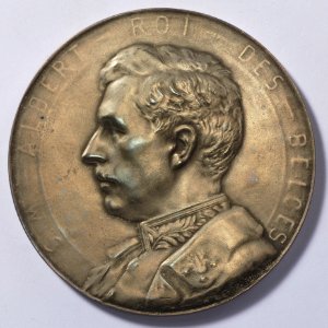 Liège - Waelhem - Nieuport 1914, medal by Pierre Theunis, Belgium, (1916), Coins and Medals Department of the Royal Library of Belgium, 2Lef 52 - 91 (recto)