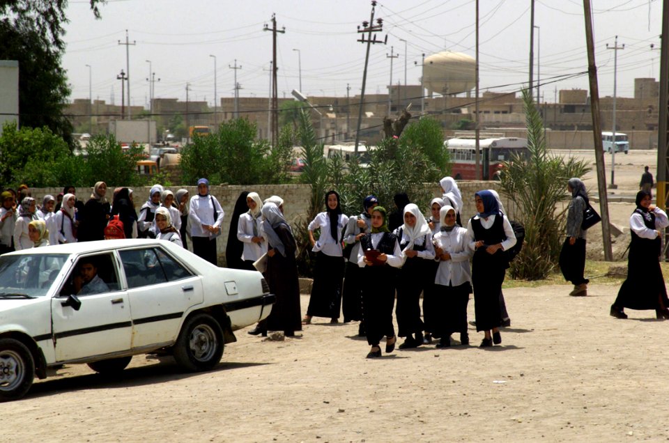 Local Iraqi young women from An Nasiriya get finished with school, DM-SD-05-04207