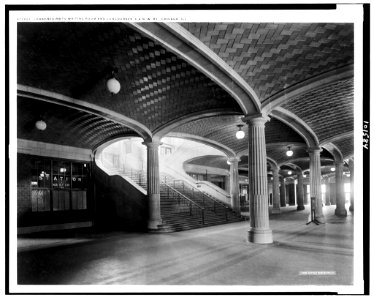 Lobby stairs to waiting room and concourses, C. & N.W. Ry., Chicago, Ill. LCCN90712230