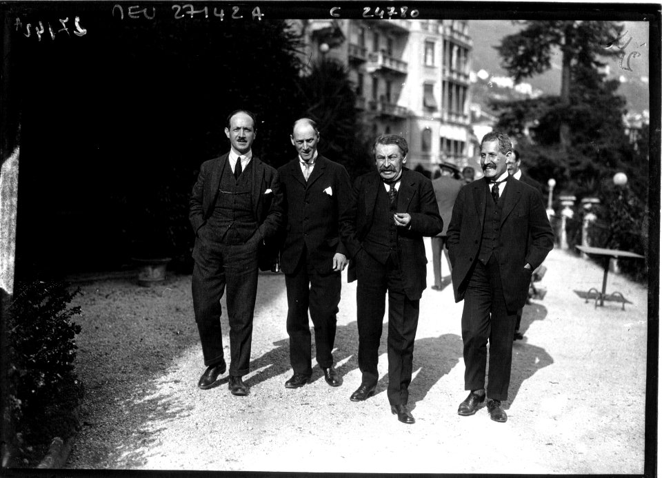 Locarno 1925 - Alexis Leger, Henri Fromageot, Aristide Briand, Philippe Berthelot