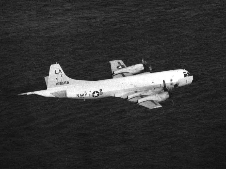 Lockheed P-3C Orion of VP-5 in flight c1988