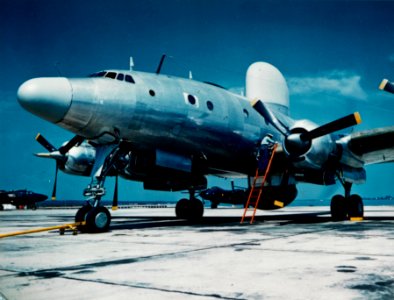 Lockheed PO-1W at Naval Air Station Patuxent River, circa in the early 1950s (NH 101811-KN)