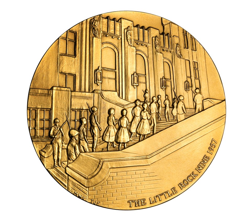Little Rock Nine Congressional Gold Medal (front)