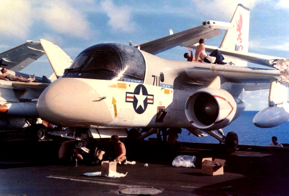 Lockheed S-3A Viking of VS-38 aboard the USS Enterprise (CVN-65), in 1978