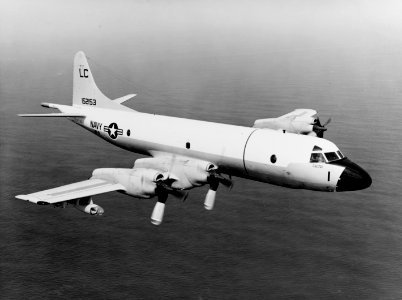 Lockheed P-3A Orion of VP-8 in flight c1965
