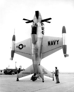 Lockheed XFV-1 on the ground c1954