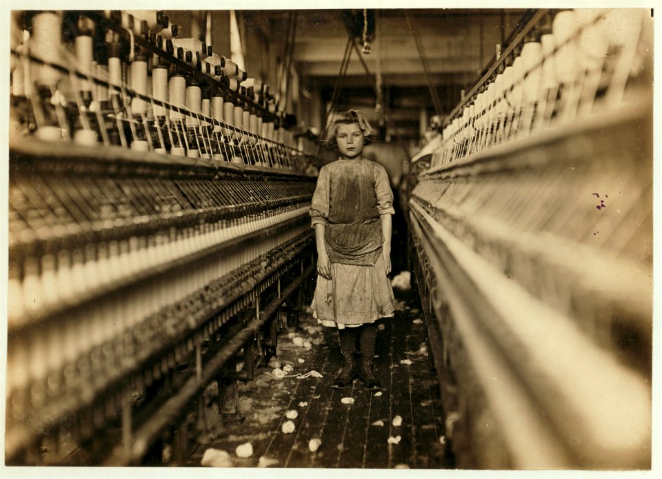 Little spinner in Globe Cotton Mill, Augusta, Ga. Overseer said she was regularly employed. LOC cph.3a01132