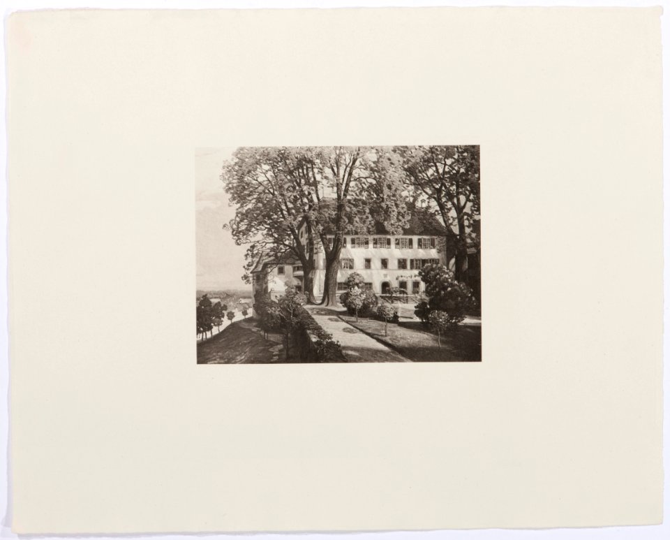Ljustryck över slott och egendomar. Schloss Brestenberg - Hallwylska museet - 105110