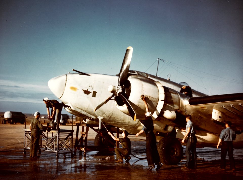 Lockheed PV-1 Ventura at Naval Air Station Port Lyautey, French Morocco, in May 1945 (80-G-K-5245)