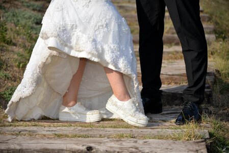 Wedding couple brown wedding photo