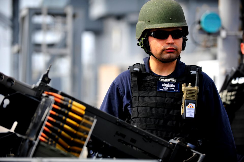 Live-fire exercise aboard USS Blue Ridge 150303-N-NM917-440