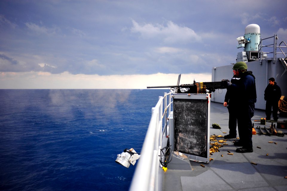 Live-fire exercise aboard USS Blue Ridge 150303-N-NM917-614