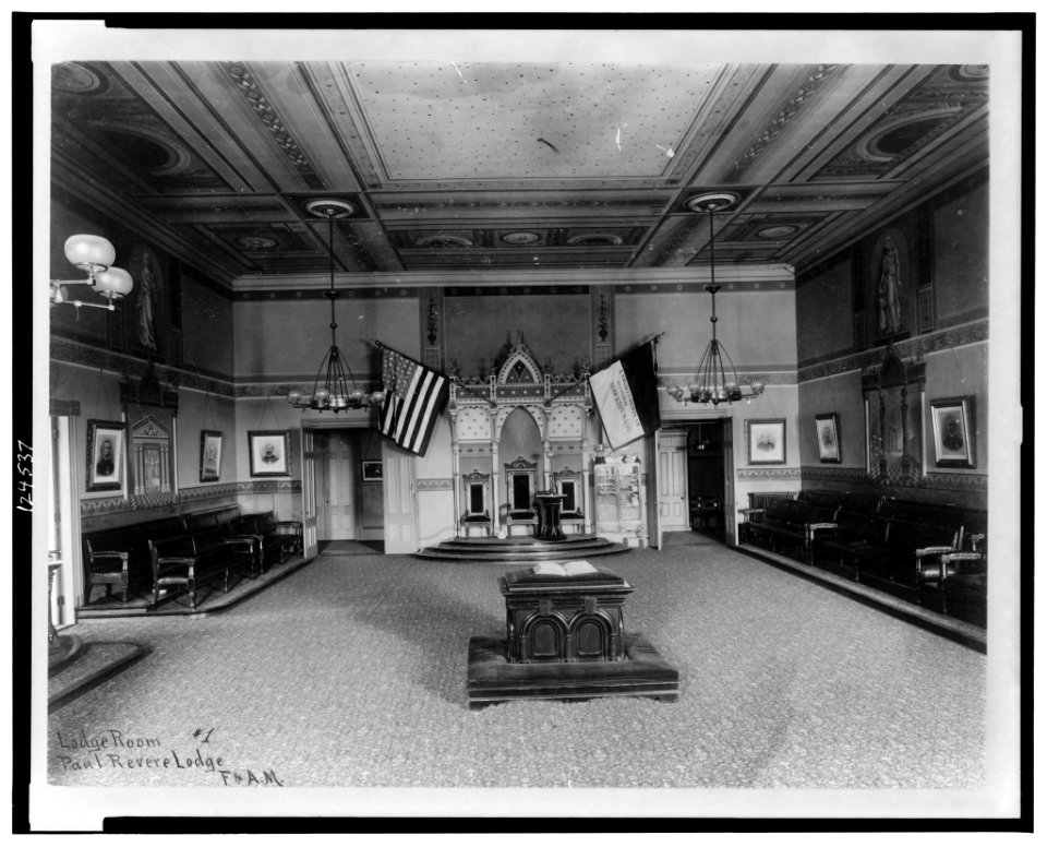 Lodge Room, Paul Revere Lodge, F. + A.M. LCCN99472531