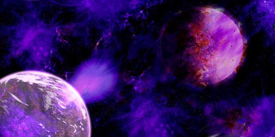 Galaxy moon background