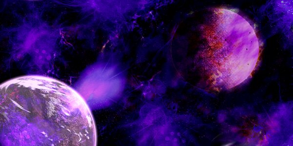 Galaxy moon background