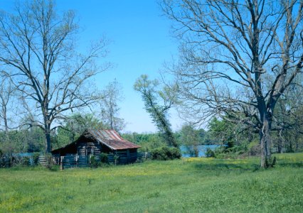 Log house in the Cane River Creole National Historical Park