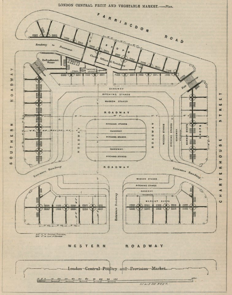London central fruit and vegetable market - plan LCCN2006686183
