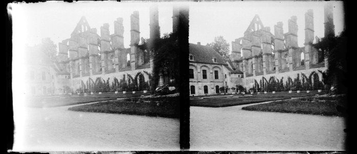 Longpont. Ruines de l'abbaye - Fonds Berthelé - 49Fi1115