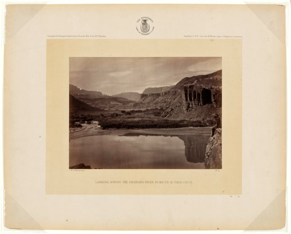 Looking across the Colorado River to mouth of Paria Creek - T. H. O'Sullivan, phot. LCCN2007684823