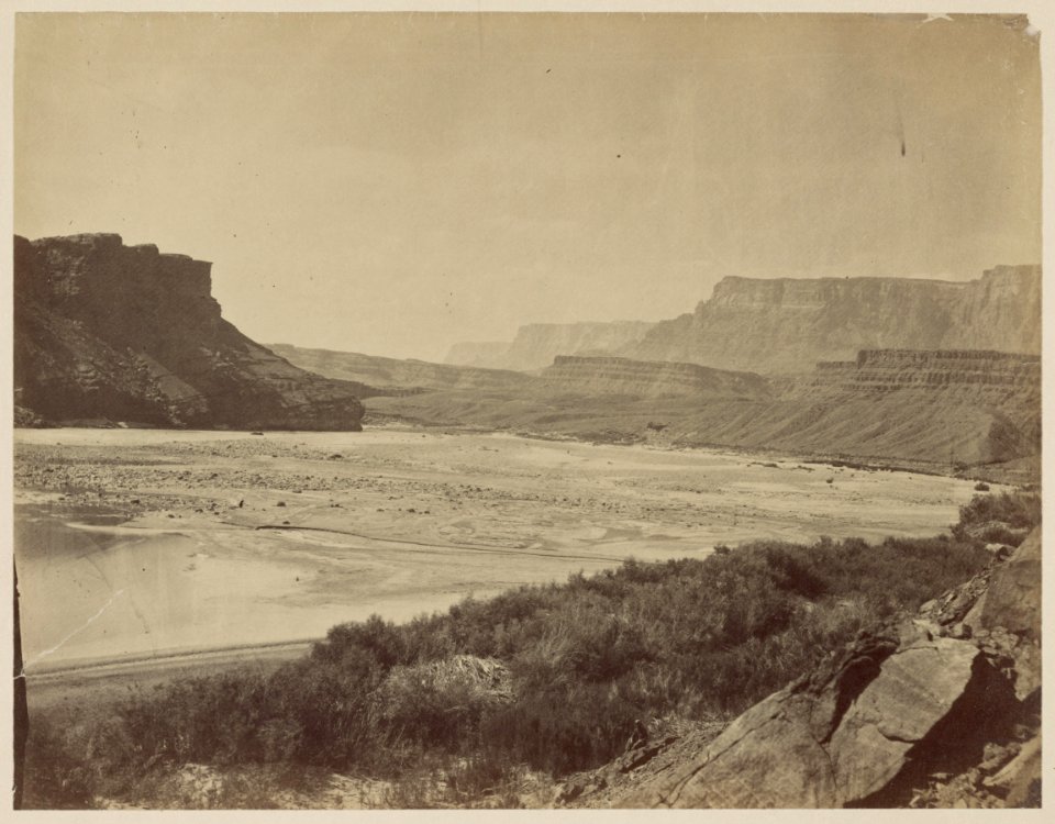Looking across the Colorado River to mouth of Paria Creek, Arizona, 1873 LCCN2007684834