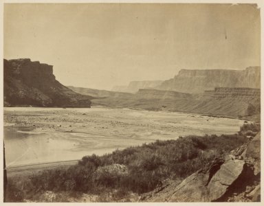 Looking across the Colorado River to mouth of Paria Creek, Arizona, 1873 LCCN2007684834