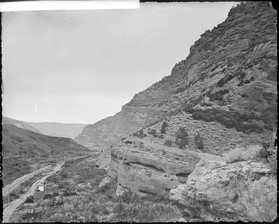 Looking down Echo Canyon, from above the Great Eastern. Summit County, Utah. - NARA - 516639