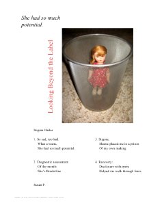 Looking Beyond the Label - Susan P. (6220100747)
