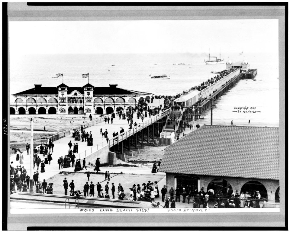 Long Beach pier - Photo by Hovey. LCCN93517636