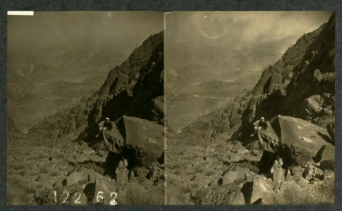 Looking N.E. from the rigid slopes of Mt. Subal (i.e., Serbal). The Wilderness of Sin is 3000 ft. below LCCN2004672943