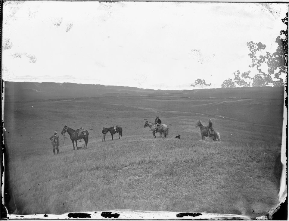 Looking out upon the plains, from near the head of Horse Creek. Natrona County, Wyoming. - NARA - 516858