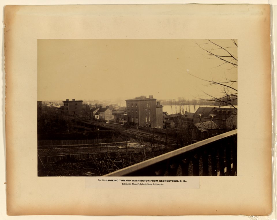 Looking toward Washington from Georgetown, D.C., taking in Mason's Island, Long Bridge, &c LCCN2004680127