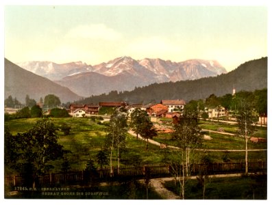 Looking towards the Zugspitze, Oberau, Upper Bavaria, Germany-LCCN2002696271