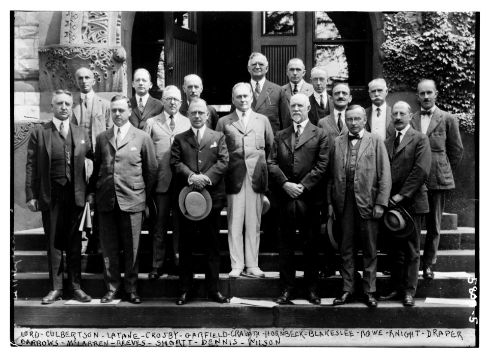 Lord Culbertson, Latane, Crosby, Garfield, Cravath, Hornbeck, Blakeslee, Rowe, Knight, Draper, Barrows, McLarren, Reeves, Shortt, Dennis, Wilson LCCN2014714940