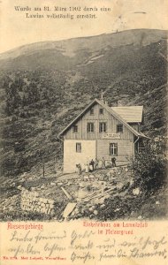 Lomnitz i. Melzergrund, Schlesien - Einkehrhaus am Lomnitzfall im Melzergrund (2) (Zeno Ansichtskarten)