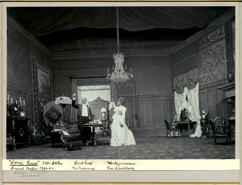 Lord Quex, Dramatiska teatern 1901. Föreställningsbild - SMV - H13 048