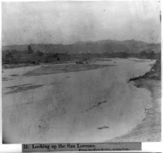 Looking up the San Lorenzo - From the Foot Bridge, Santa Cruz LCCN2002723897 photo