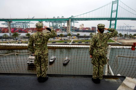 Los Angeles Port Police Salute USNS Mercy Sailors (49837715942)