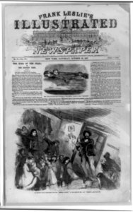 Loss of the Central America-Two illustrations- Mrs. Ellis and her four children in the berth, known as the birdsnest; the rescued female passengers of the Central America in the cabin of LCCN96509560
