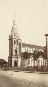Lorient en 1866 - Eglise de Kerentrech face
