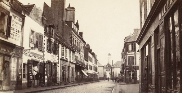 Lorient en 1866 - Rue du port, entrée de l'arsenal